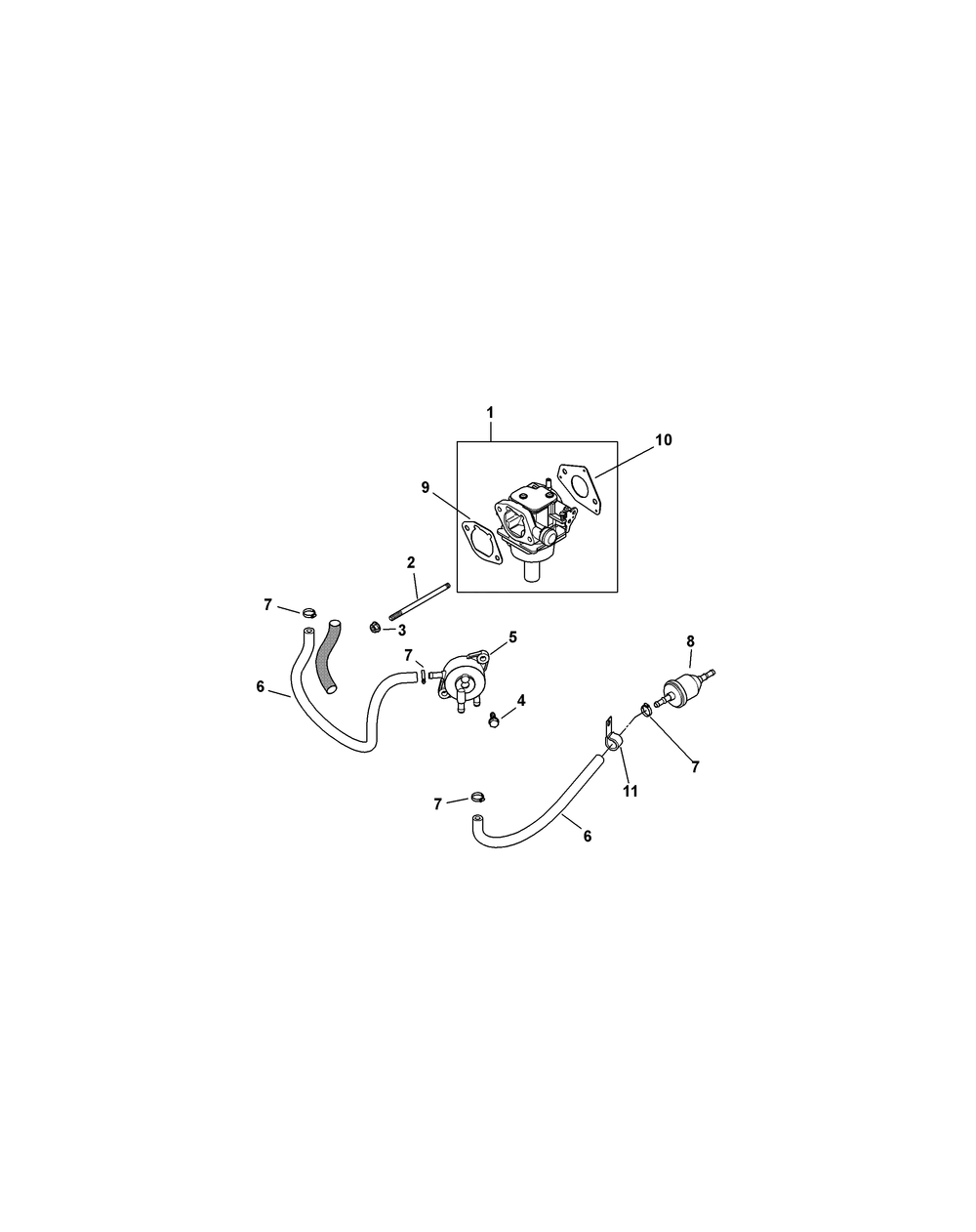 Kohler Sv735-3023 Fuel System Diagram and Parts List for Z-FORCES60 (17AF5GHD-17AF5GHD010)(2011) Cub Cadet Lawn Tractor